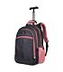 Volkano Orthopaedic Trolley Backpack 27L - Dark Grey/ Pink