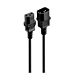Volkano Presto series Power Cable 3 pin IEC extension 1.8m 10A - black