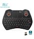 Rii QWERTY Backlit Game Touchpad Wireless Keyboard Black