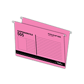 Treeline Foolscap Suspension File Pink Box-25