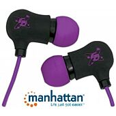 Manhattan Sound Science Nova Sweatproof Earphones Black and Purple