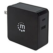 Manhattan Power Delivery Wall Charger - 60 W USB-C Power Delivery Port (up to 60 W) USB-A Charging Port (up to 2.4 A) Black