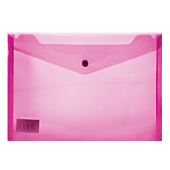Treeline A4 PVC Carry Folder with Stud Pkt-12 Pink