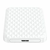 Orico 2.5 5Gbps|USB3.0|Diamond Pattern Design|Supports up to 4TB - Hard Drive Enclosure - White