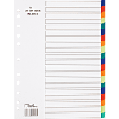 Treeline A4 PVC Index 20 Tab Divider Rainbow PKt-10