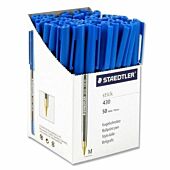 Staedtler Stick 430 Ballpoint Pen Medium Blue Box-50
