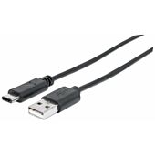 Manhattan Hi-Speed USB C Device Cable - USB 2.0 Type-A Male to Type-C Male 480 Mbps 1m
