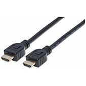 Manhattan In-wall CL3 Premium High Speed HDMI Cable with Ethernet Male to Male Shielded Black 1m