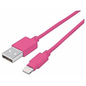 Manhattan iLynk Lightning Cable Type A Male to 8 Pin Male 1m (3 ft.) Pink