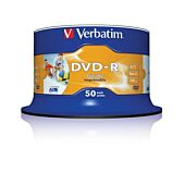 Verbatim - 4.7GB DVD-R (16x) - Printable Spindle (Box of 50)