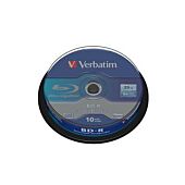Verbatim - 25GB Blu Ray BD-R SL (6x) Spindle (Pack of 10)