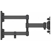 Manhattan Universal Flat-Panel TV Articulating Wall Mount - Double Arm Supports One 13 inch to 27 inch TV or Monitor up to 20 kg (44 lbs.) Black