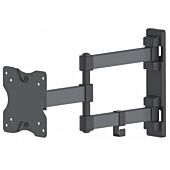 Manhattan Universal Flat-Panel TV Articulating Wall Mount - Double Arm Supports One 13 inch to 27 inch TV or Monitor up to 20 kg (44 lbs.) Black