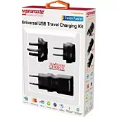 Promate Traverse Multiregional Travel USB Charger-White