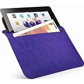 Premium protective horizontal shamwa leather case with extra pocket For iPad 2- The New iPad Purple