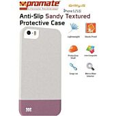 Promate Gritty-I5 Anti-Slip Sandy finishing protective case-for Iphone 5/5s-White
