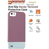 Promate Gritty-I5 Anti-Slip Sandy finishing protective case-for Iphone 5/5s-Maroon