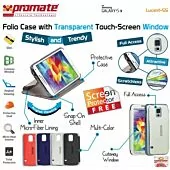 Promate Lucent S5 Bookcover with T-Screen Window Colour Blue