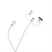 Promate linkMate-trio Integrated 3 in 1 Smart USB Cable for Charge and Sync Lightning