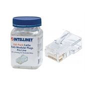 Intellinet 100-Pack Cat5e RJ45 Modular Plugs Pro Line