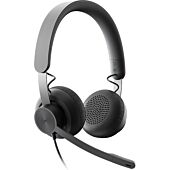 Logitech Zone Wired headset - Graphite - USB for MS Teams