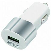 Astrum CC100 Car Charger 1.0Amp 1 USB White + S