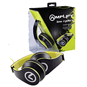 Amplify Headphones Low Ryders with Mic Black and Green
