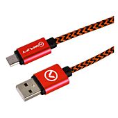 Amplify Linked Series Micro USB Braided Cable 2 meter Black and Red