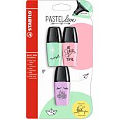 STABILO BOSS Mini Pastellove Highlighter Pastel Assorted (Mint,Pink, Liliac) Card 3 Box-10