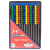 Marlin Plastic Abacus 120 Beads Flatboard, Retail Packaging, No Warranty