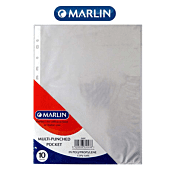 Marlin A4 File Pockets Sleeves 10's, Retail Packaging, No Warranty