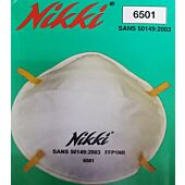 Casey Nikki 6501 FFP1 Disposal Mask With Aluminium Strip Bonded Nose Clip- 3 Layer Non-Woven Polyester Respirator, Low Profile And Adjustable Nose Clip, Latex Free Head Straps 20 Masks Per Pack , Retail Box No Warranty