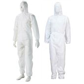Casey Non Woven Disposable Full Body Coverall Suit -Size Small , Elasticated Wrists, Legs and Waist, Hooded, Nylon Zipper Front. Non-Woven Spun Bond 50 gsm Polypropylene , Colour White Retail Box No Warranty 