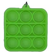 Sceedo Pop It Mini Bubble Key Ring - Green Square No Packaging No Warranty