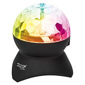 Manhattan Sound Science Bluetooth Disco Light Ball Speaker II - Colorful LED Effects, Integrated Controls, FM Radio, MicroSD Slot, USB-A Port, 3.5 mm AUX Connection, Black, Retail Box , 1 year Limited Warranty 