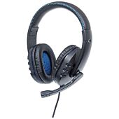 Manhattan USB Gaming Headset with LEDs - For PC, PS3 & PS4, Retractable Built-in Microphone