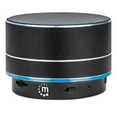 Manhattan Metallic LED Bluetooth Speaker - Wireless Music Playback, Multicolored LED Lights, Control Buttons, USB-A Port - 165310