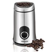 Mellerware Coffee/Spice Mill & Grinder - 29105A - Classic stainless steel design, Safety switch button, Stainless steel blades, 50g coffee ground/Spice capacity, Retail Box, 1 year warranty 