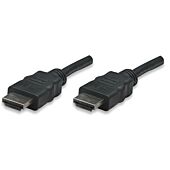 Manhattan High Speed HDMI Cable - HDMI Male to Male, Shielded, Black, 7.5 m, Retail Box, Limited Lifetime Warranty