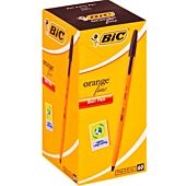 BIC Orange Fine Point Black Ballpoint Pens - Fine point: 0.8mm line width 0.3mm, Cap and plug colour matches ink colour-Sold as a Box of 60, Retail Packaging, No Warranty