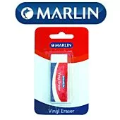Marlin Vinyl Eraser 60 X 20 X 10mm Single Blister Pack, Retail Packaging, No Warranty