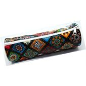 Marlin Designer Mosaic Tube Pencil Bag 20cm Orange Floral- Single Compartment, 1 x Slide Zip Closure , Store And Organise Your Pens, Pencils, Erasers And Other Stationery Items Length 20cm x 7cm, Colour Multicolour , Poly Bag ,No Warranty
