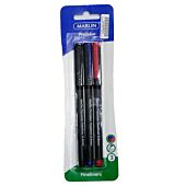 Marlin Precision Fineliner Pens Assorted colour ( Pack of 3 ), Retail Packaging, No Warranty