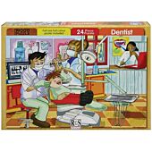 RGS 24 Piece A4 Wooden Puzzle Dentist- Interlocking Pieces 210 x 297mm, Each Puzzle Contains A Full Size Poster, Retail Packaging, No Warranty