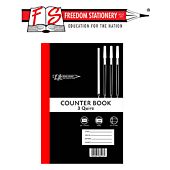 Freedom A4 3 Quire Hard Cover Counter Book 288 Page ( Pack of 5 ), Retail Packaging, No Warranty