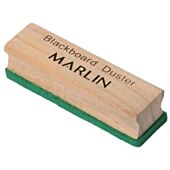 Marlin Chalkboard Duster - Wooden Handle with green felt, Retail Packaging, No Warranty