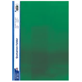 Marlin A4 Green Quotation and Presentation Folder- Clear View Front, 170 Micron Heavy Duty PVC Material, Mechanism Inside For Filing, A4 Size With White Side Strip, Ideal For Presentations And Reports ( Single), Retail Packaging, No Warranty