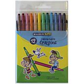 Marlin Kids Retractable Crayons Pack of 12 , Non Toxic Non Edible , Bright Colours ,Retail Packaging, No Warranty