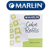 Marlin Cube Refills White Paper 10x10cm in shrink-wrap, Retail Packaging, No Warranty