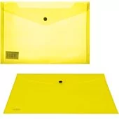 Marlin A4 Yellow Carry Folder with Press Stud on Flap Pack of 5- PVC Material 180 Micron, Perfect For Documents And Envelopes, Retail Packaging, No Warranty - 6009698061472
